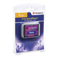 Verbatim CompactFlash 1GB Memory Card (47010) Verbatim CompactFlash 1GB Memory Card (47010)